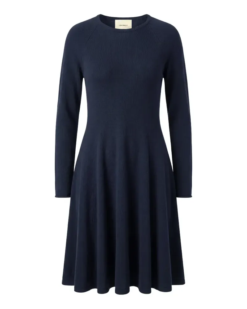 Lisa Yang long-sleeved A-line dress - Blau Blau