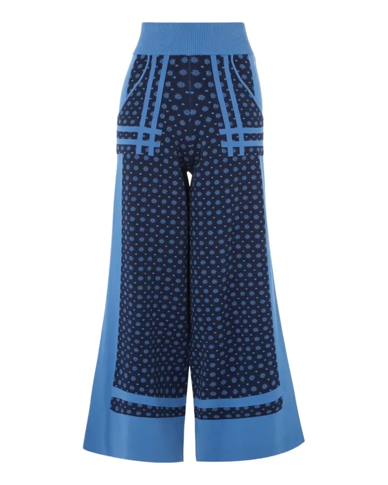 Temperley London Ditzie floral-print trousers - Blau Blau