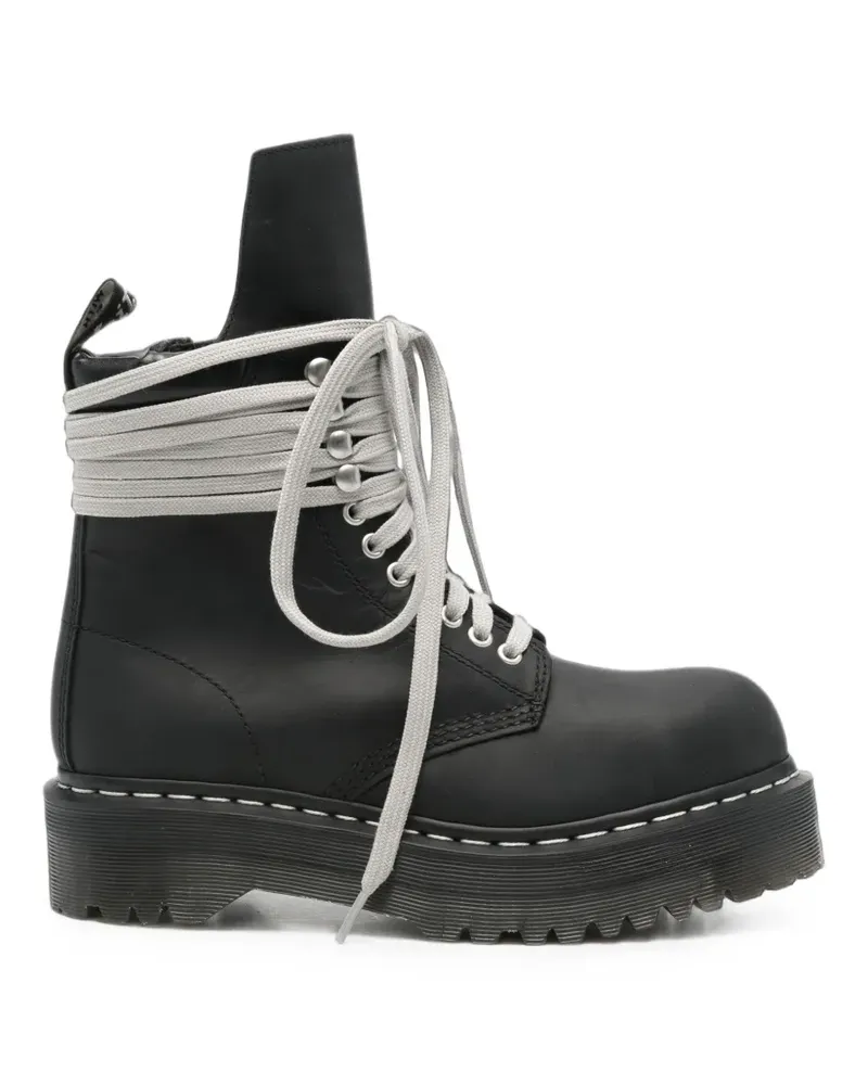 Rick Owens x Dr. Martens Quad Sole Stiefel mit Stahlkappe - Schwarz Schwarz