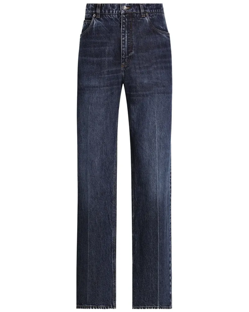 Dolce & Gabbana Lockere Jeans mit Stickerei - Blau Blau
