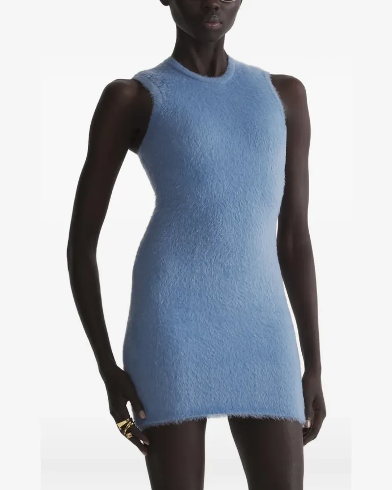 Thierry Mugler Gebürstetes Minikleid - Blau Blau