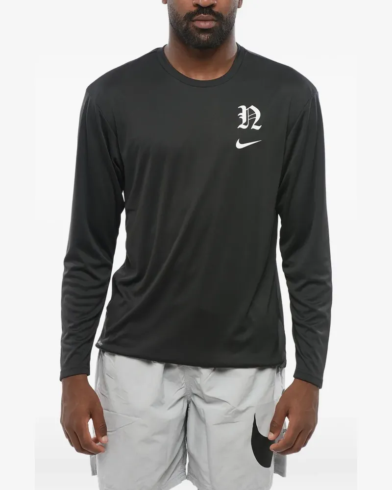 Nike Klassisches Langarmshirt - Schwarz Schwarz