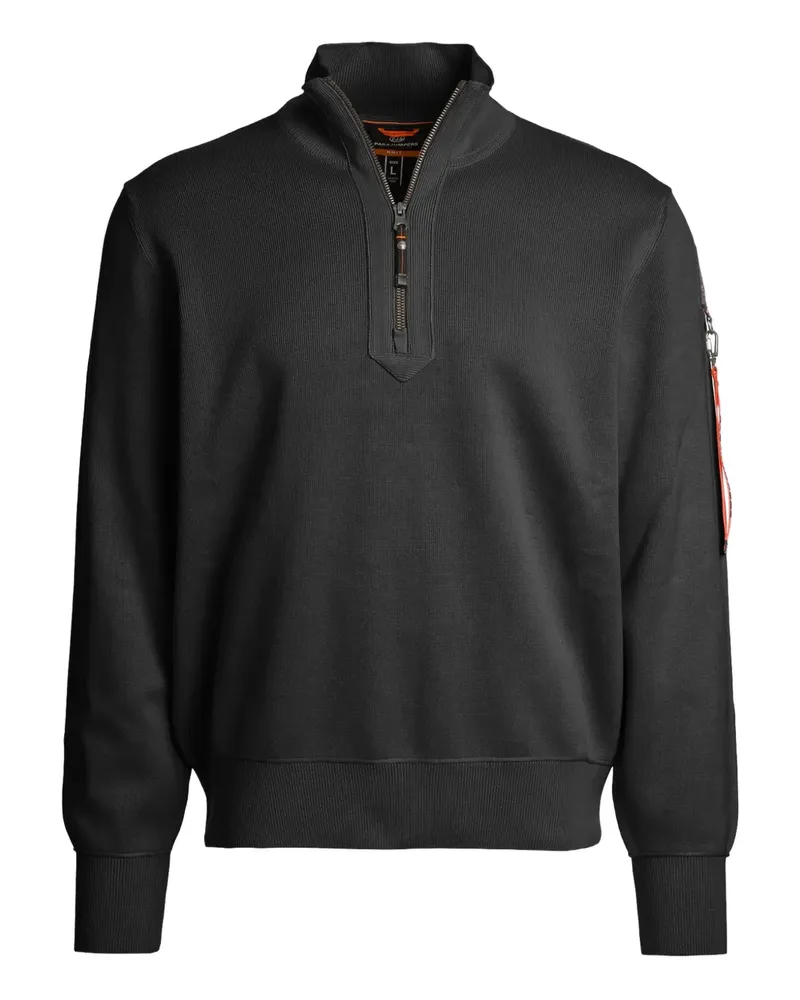 Parajumpers Pullover mit kurzem Reißverschluss - Schwarz Schwarz