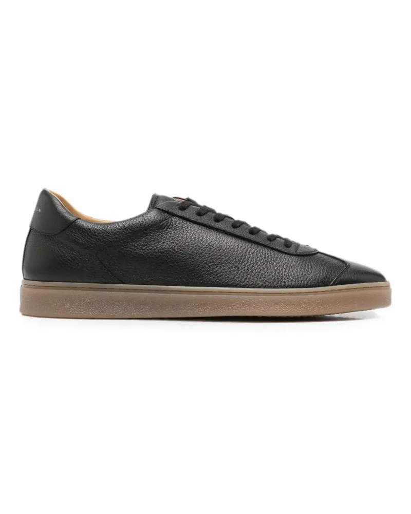 Henderson pebbled-leather sneakers - Schwarz Schwarz