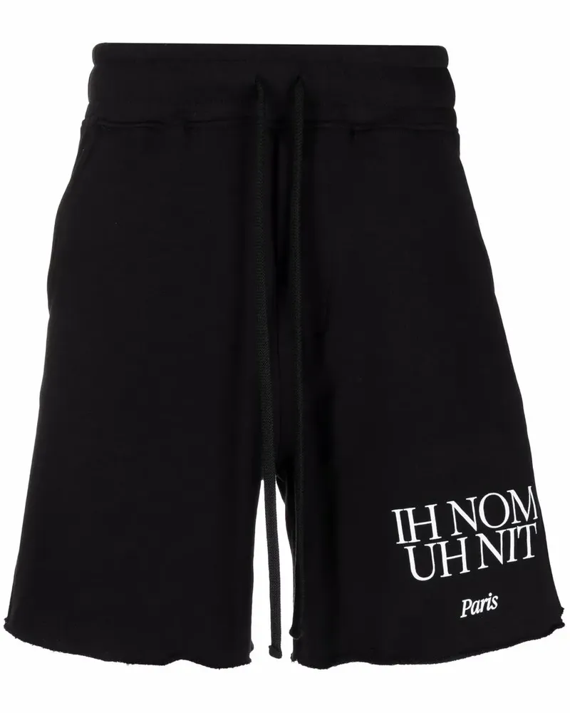 IH NOM UH NIT Joggingshorts mit Logo-Print - Schwarz Schwarz