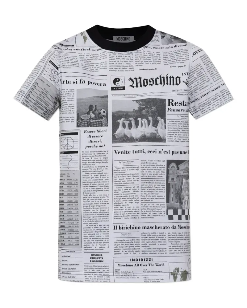 Moschino printed round-neck T-shirt - Weiß Weiß