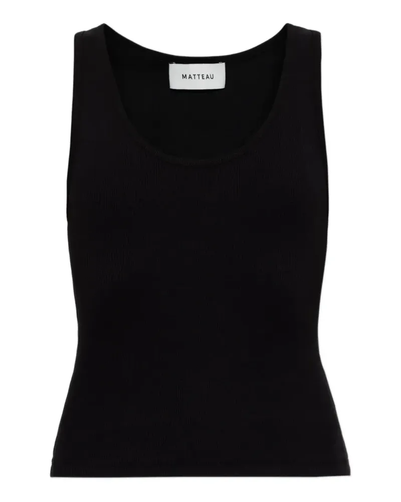 Matteau Geripptes Trägershirt - Schwarz Schwarz