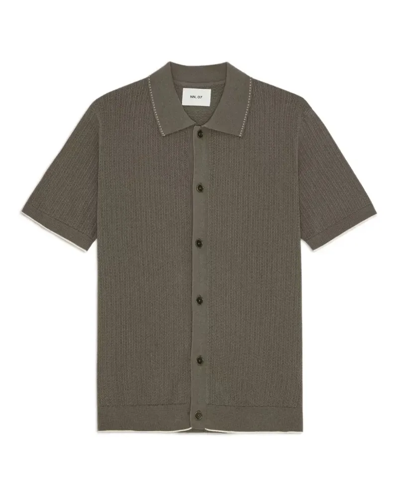 NN 07 Nalo textured-knit shirt - Grün Grün