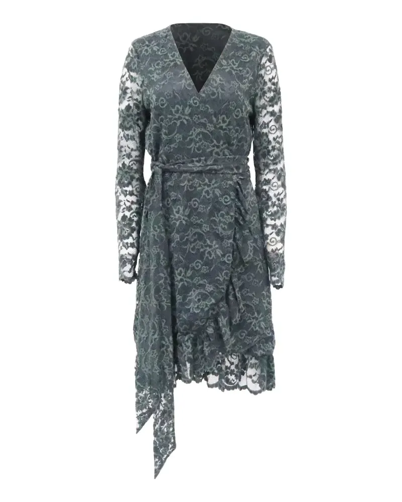Ganni Flynn Wickelkleid aus Spitze - Grün Grün