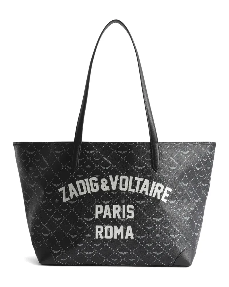 Zadig & Voltaire logo-print tote bag - Schwarz Schwarz