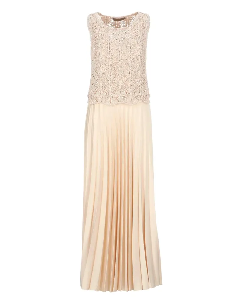 D.EXTERIOR Maxikleid im Layering-Look - Nude Nude