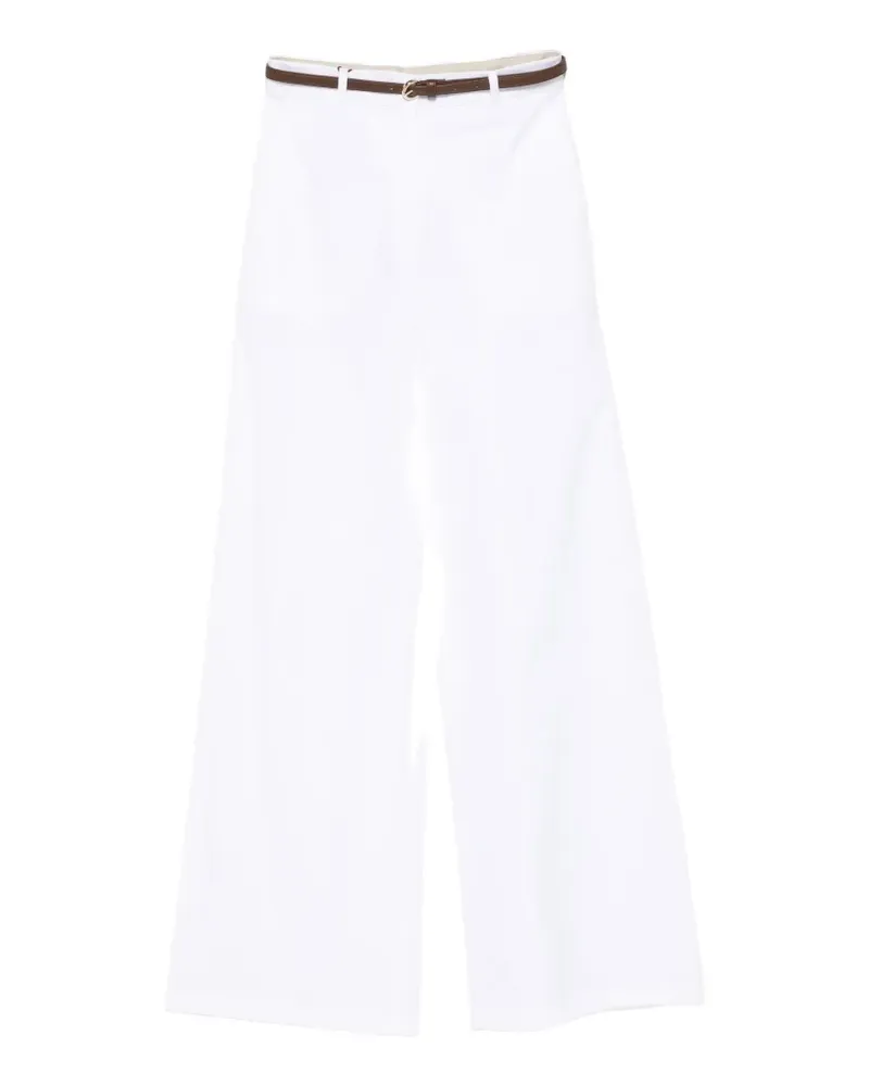 Max Mara belt trousers - Weiß Weiß