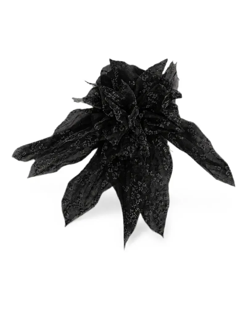 Alberta Ferretti floral-motif silk brooch - Schwarz Schwarz