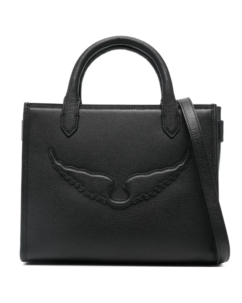 Zadig & Voltaire XS Angel wings-appliqué tote bag - Schwarz Schwarz