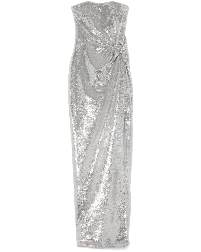 Roland Mouret Abendkleid mit Pailletten - Silber Silber