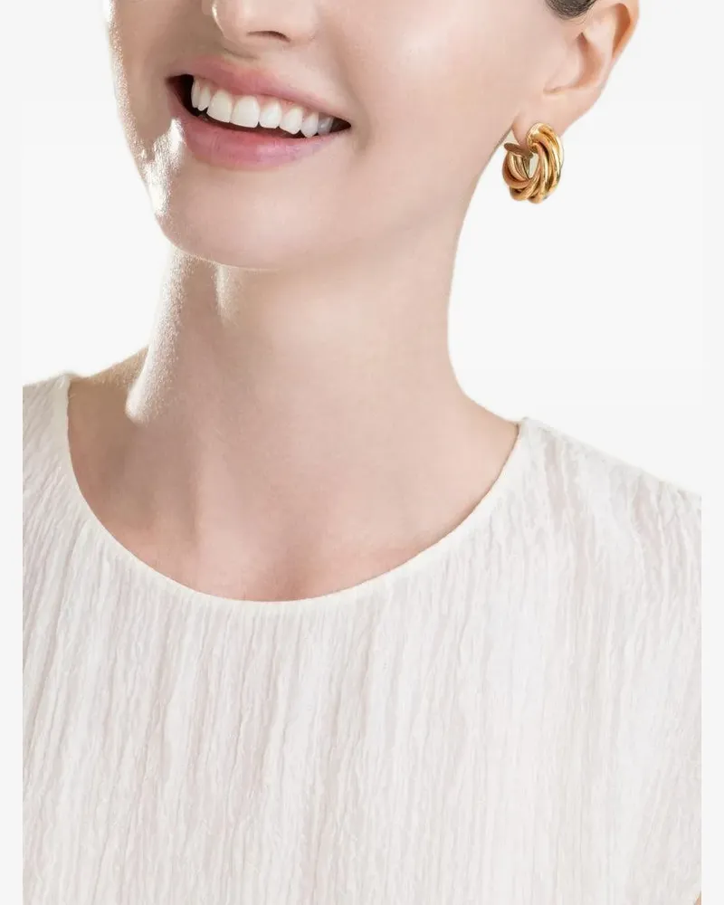 Gas Bijoux Aatik twisted hoop earrings - Gold Gold