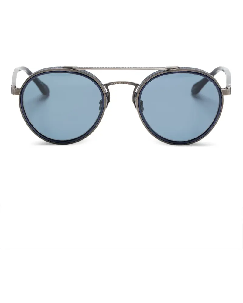 MATSUDA Sonnenbrille mit rundem Gestell - Blau Blau