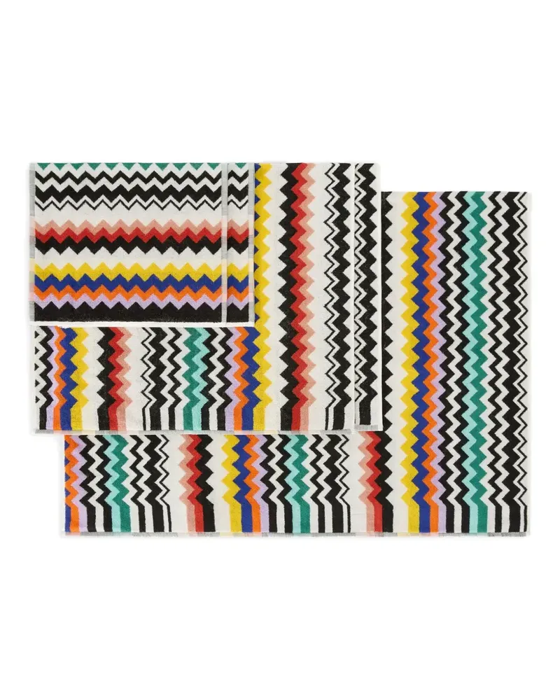 Missoni Home Badetücher mit Zickzack-Print - Weiß Weiß