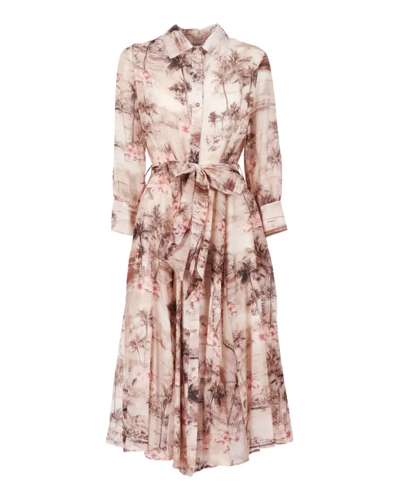SHIRTAPORTER tie-belt shirt-dress - Nude Nude