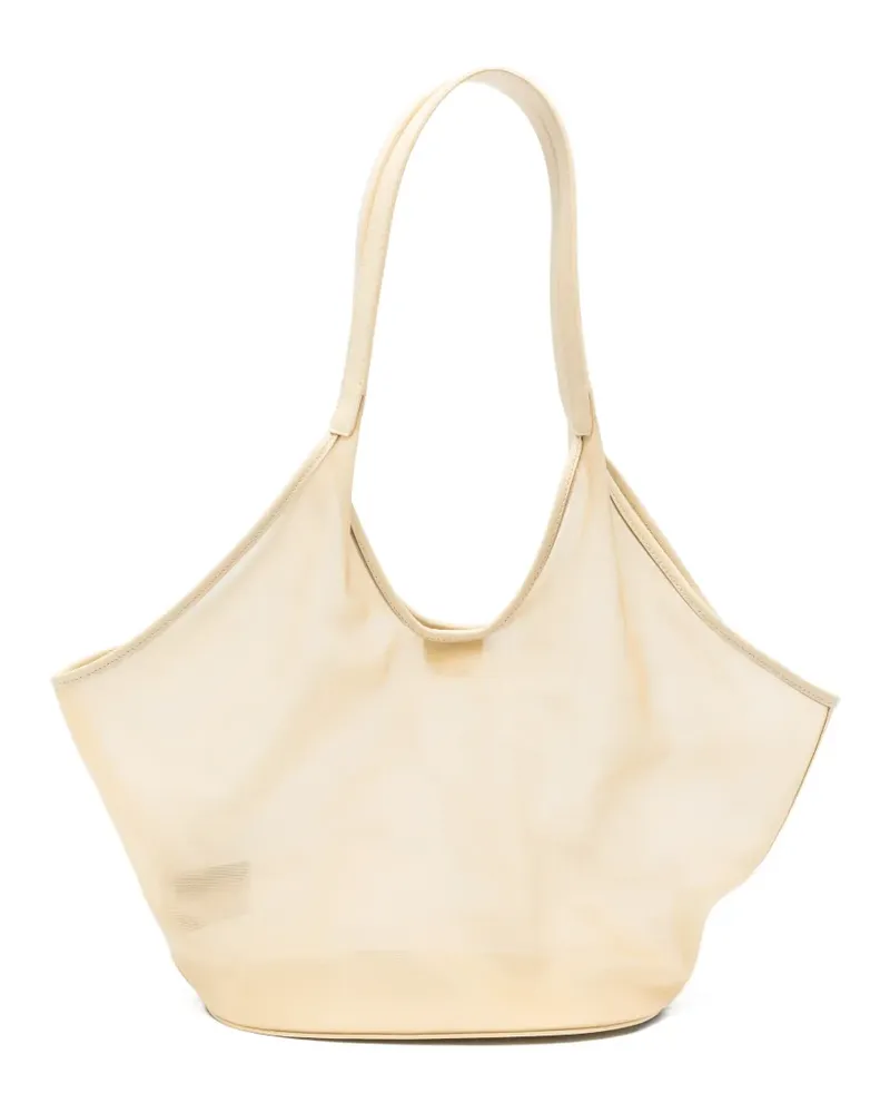 Aesther Ekme large Phantom mesh leather-trim tote bag - Gelb Gelb