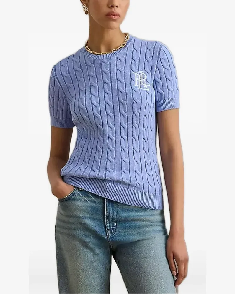 Ralph Lauren cable-knit intarsia T-shirt - Blau Blau