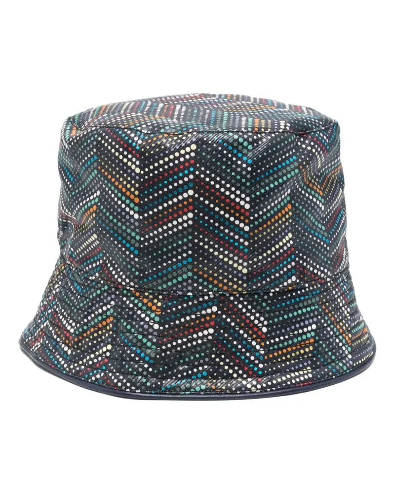 Missoni Fischerhut mit Zickzackmuster - Blau Blau