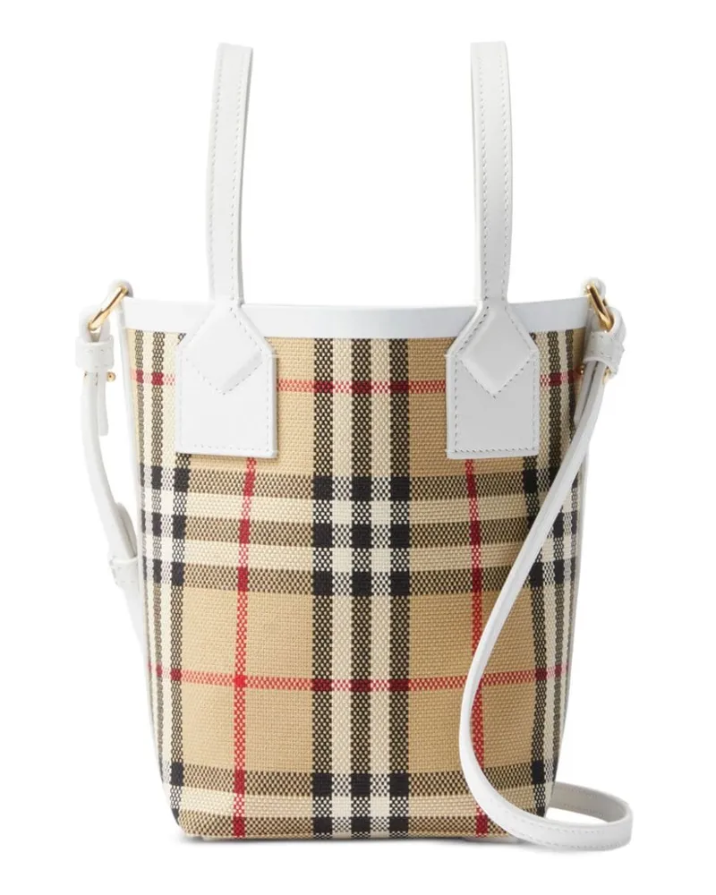 Burberry Mini London Handtasche mit Vintage-Check - Nude Nude