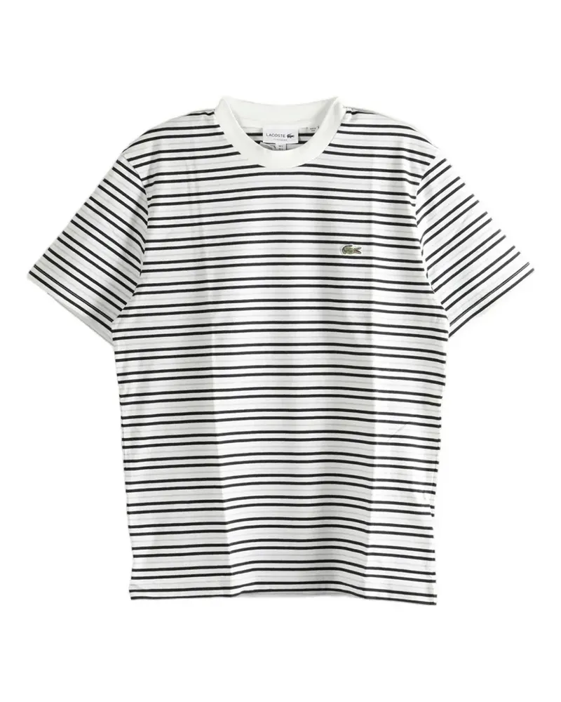 Lacoste striped T-shirt - Weiß Weiß