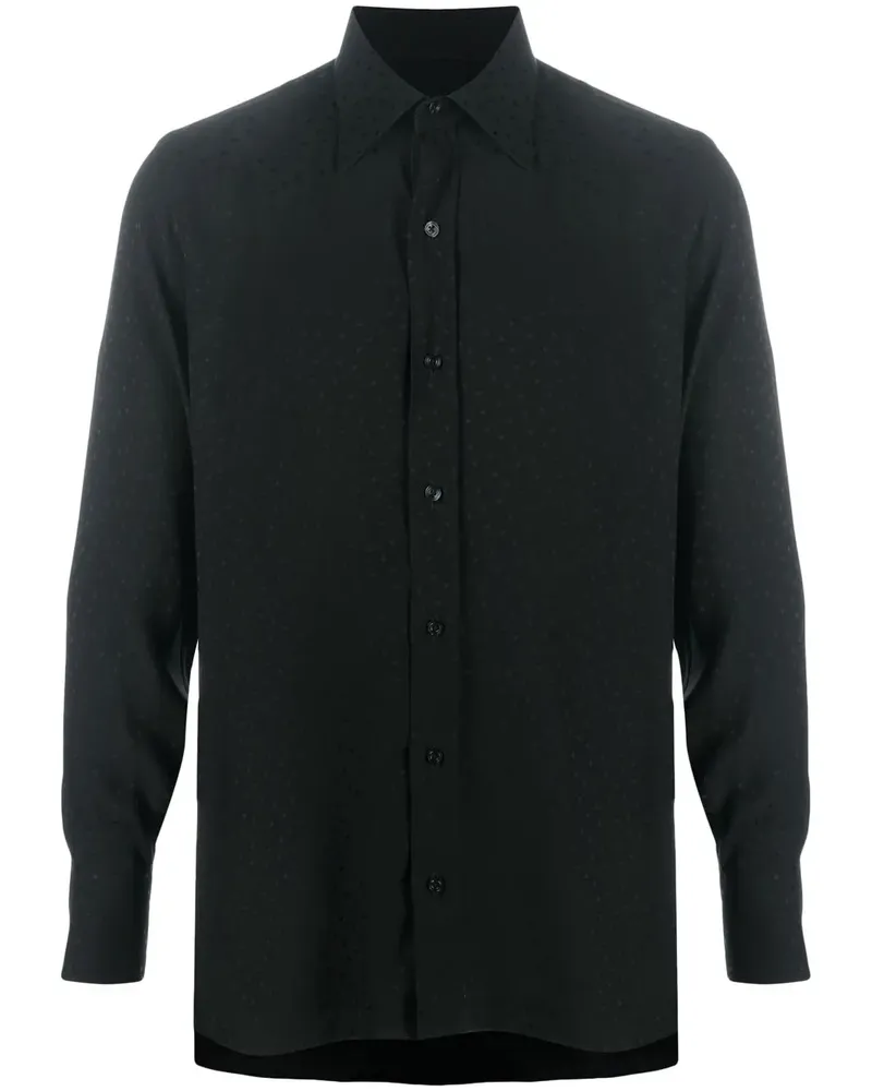 Tom Ford Hemd mit Polka Dots - Schwarz Schwarz