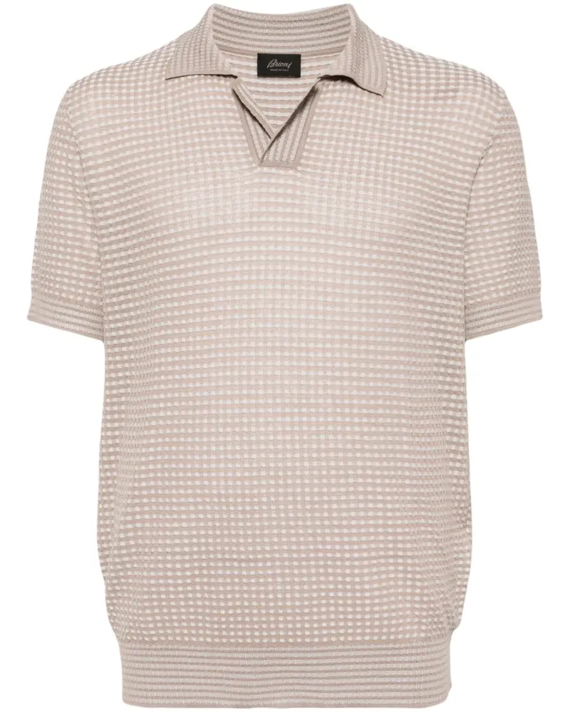 Brioni Gestricktes Poloshirt - Braun Braun