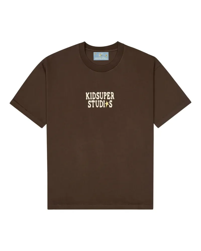 KidSuper T-Shirt mit grafischem Print - Braun Braun