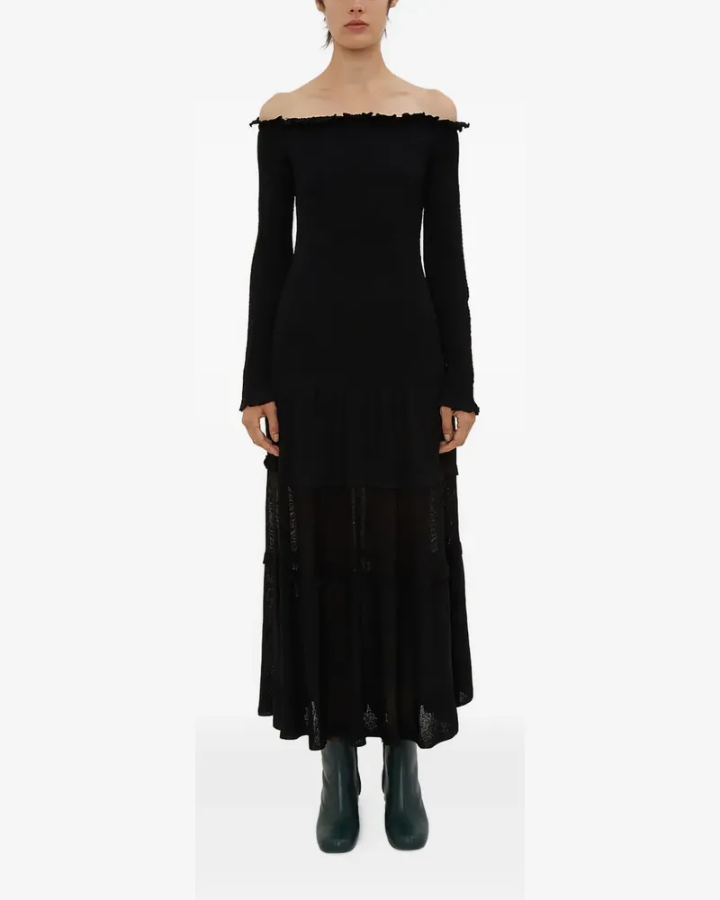 Altuzarra Schulterfreies Midikleid - Schwarz Schwarz