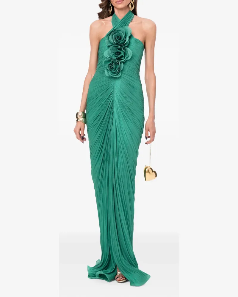 Ana Radu Maxikleid mit Blumenmuster - Grün Grün