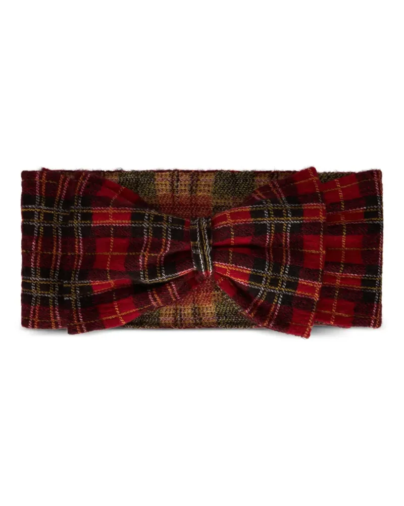 RED Valentino bow check headband - Rot Rot
