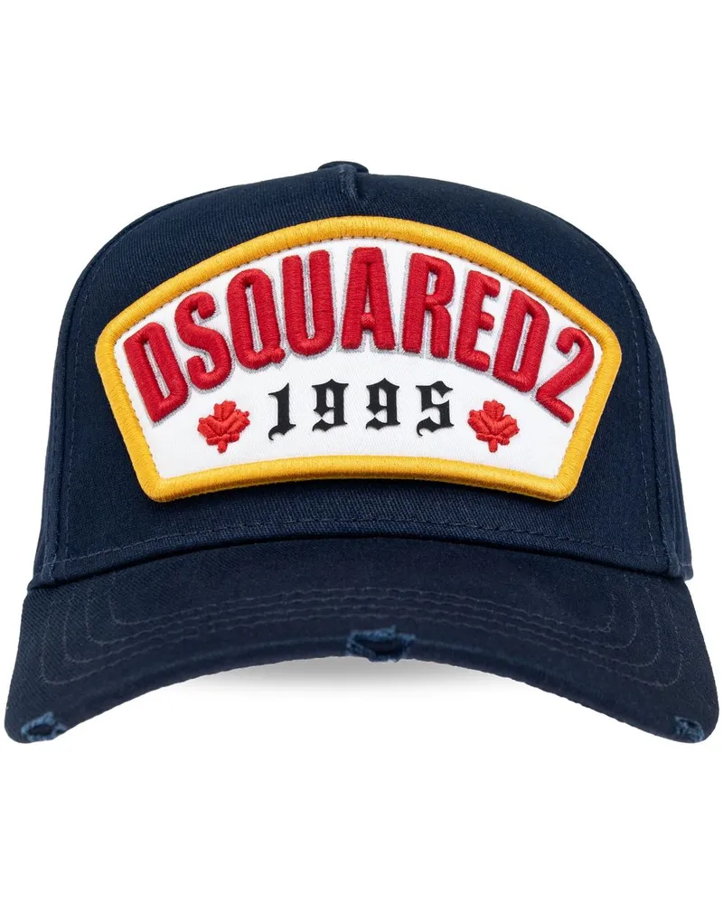 Dsquared2 Baseballkappe mit Logo-Applikation - Blau Blau