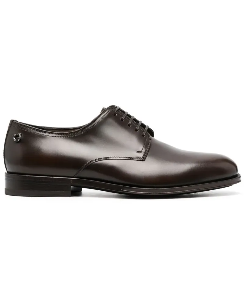 Ferragamo Derby-Schuhe mit Gancini-Detail - Braun Braun