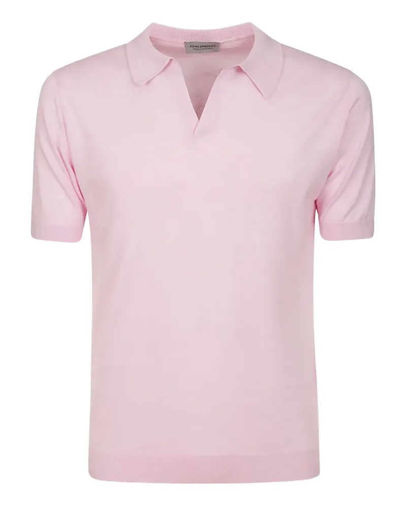 John Smedley T-Shirt mit V-Ausschnitt - Rosa Rosa