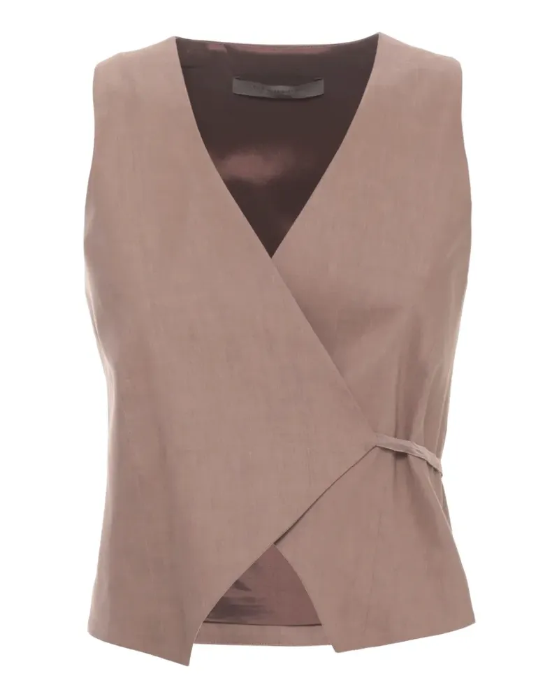 D.EXTERIOR tie-detail sleeveless waistcoat - Nude Nude