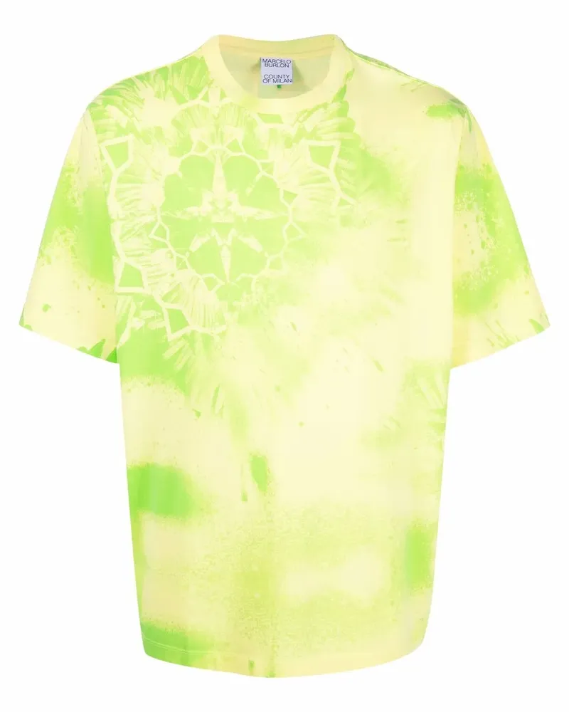 Marcelo Burlon | County of Milan T-Shirt mit Kaleidoscope Wings-Print - Grün Grün