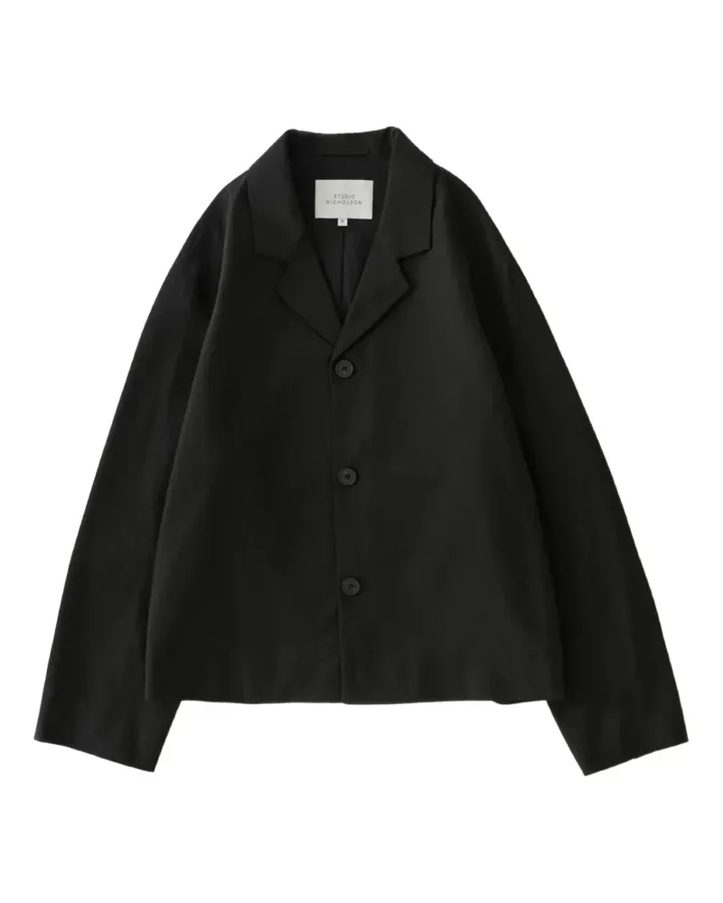 Studio Nicholson cotton single-breasted jacket - Schwarz Schwarz