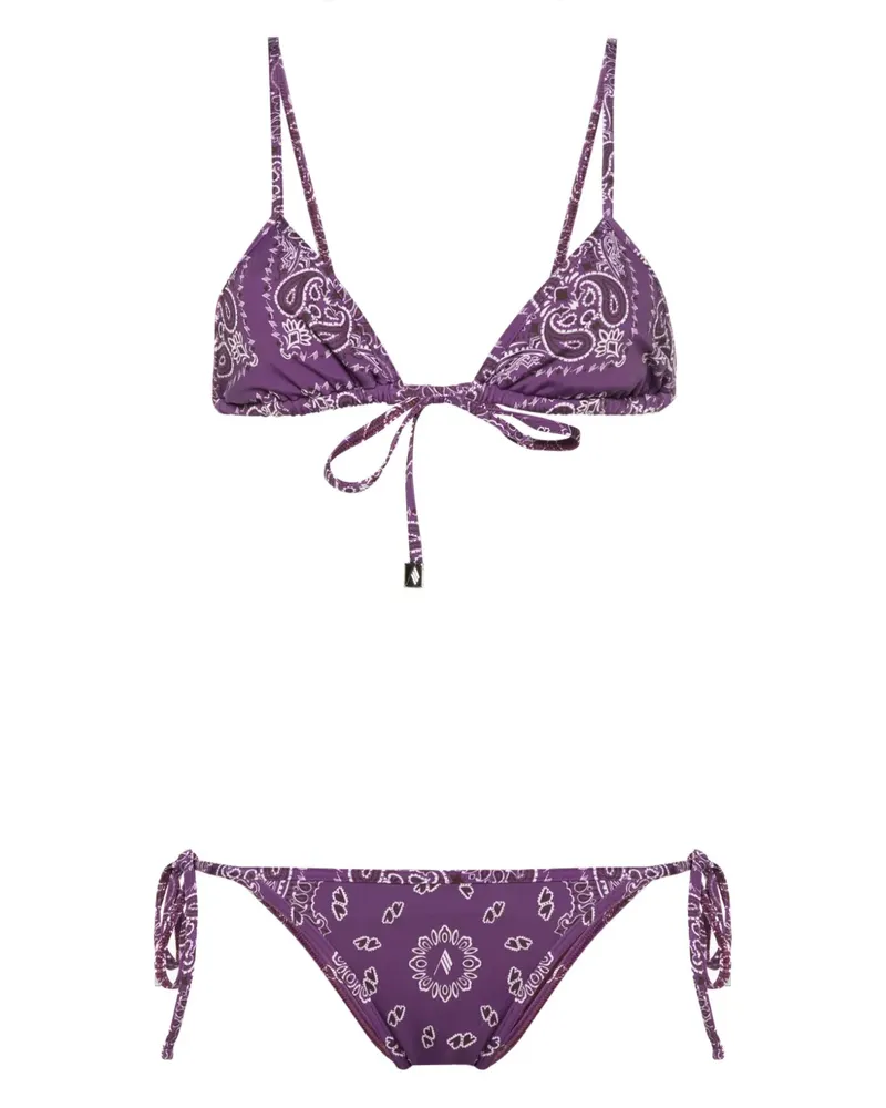 ATTICO Bikini mit Bandana-Print - Violett Violett