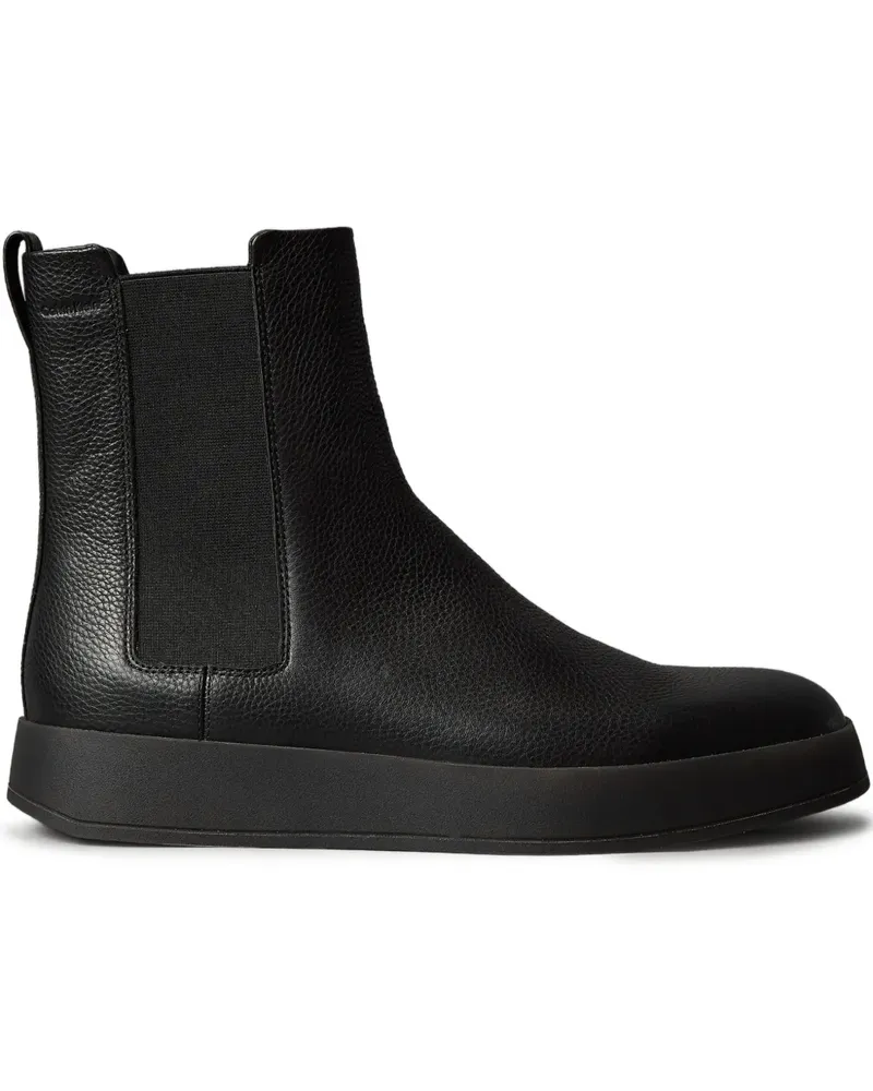 Calvin Klein Chelsea-Boots aus Leder - Schwarz Schwarz