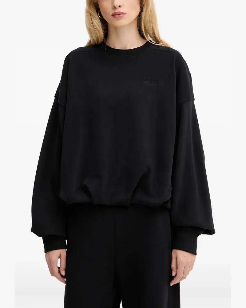 HUGO BOSS Besticktes Sweatshirt - Schwarz Schwarz