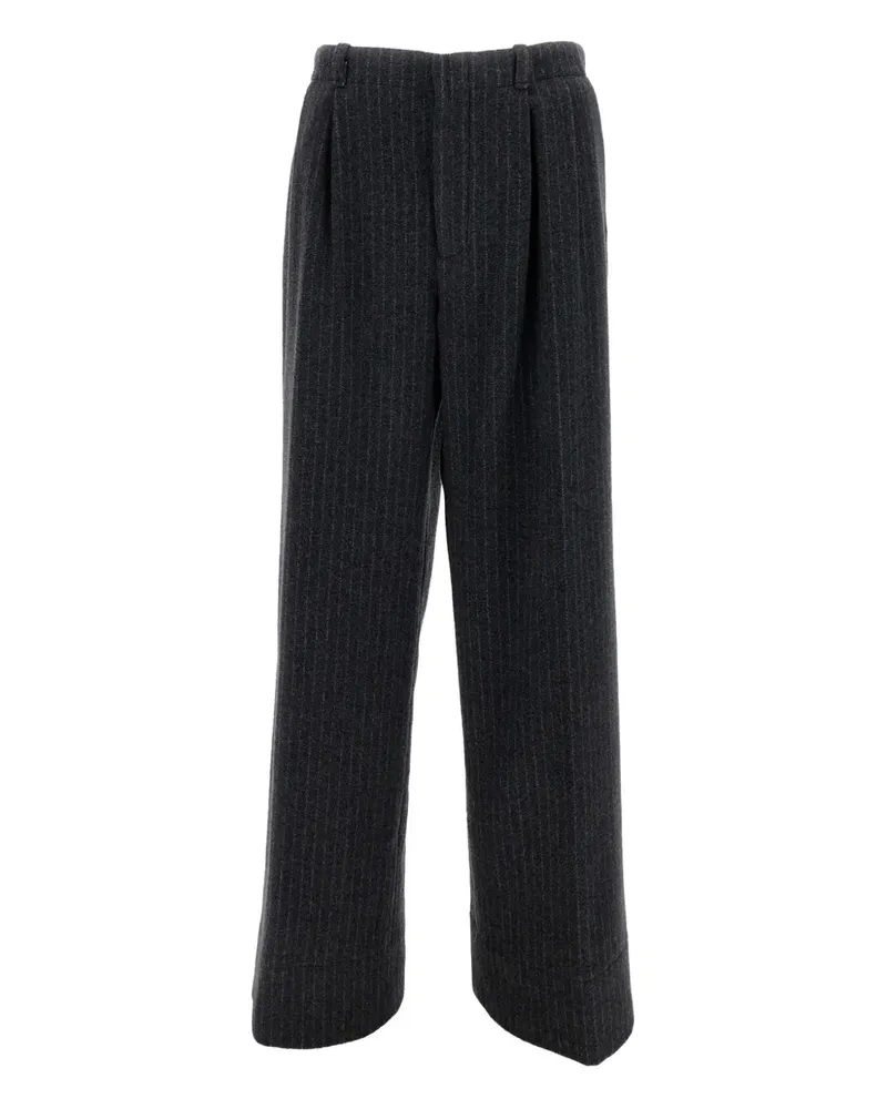 Durazzi Milano Bundfaltenhose mit Nadelstreifen - Schwarz Schwarz