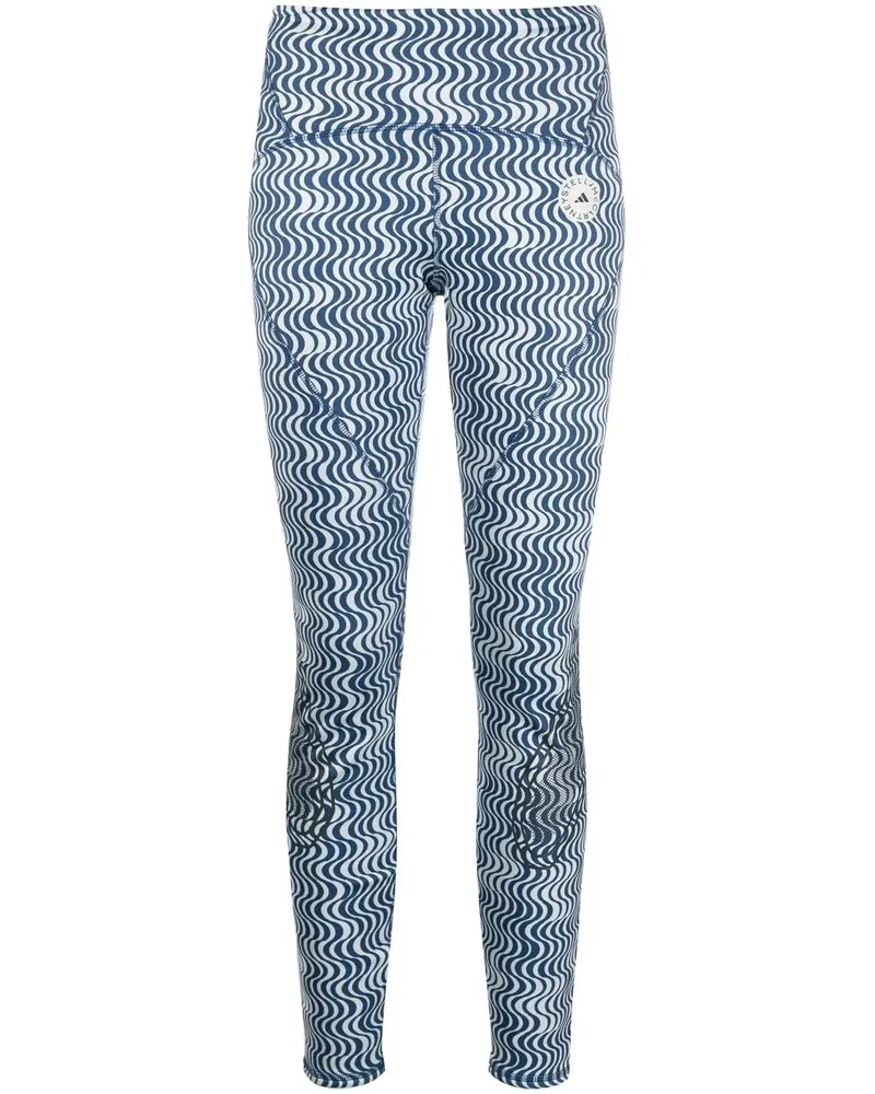 adidas Leggings mit grafischem Print - Blau Blau
