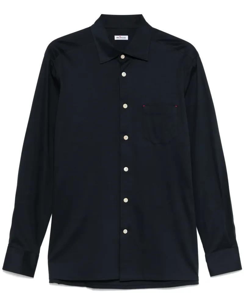 Kiton Klassisches Hemd - Blau Blau