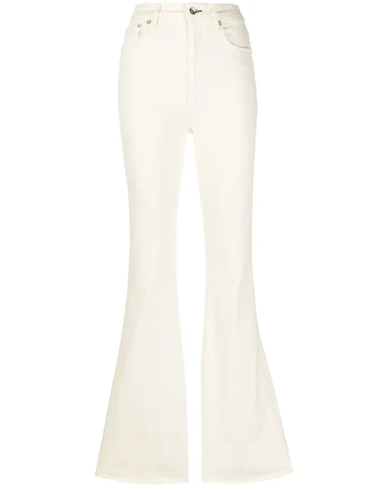 Rag & Bone Schlagjeans mit hohem Bund - Nude Nude