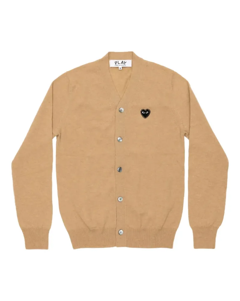Comme des Garçons Heart-appliqué cardigan - Nude Nude
