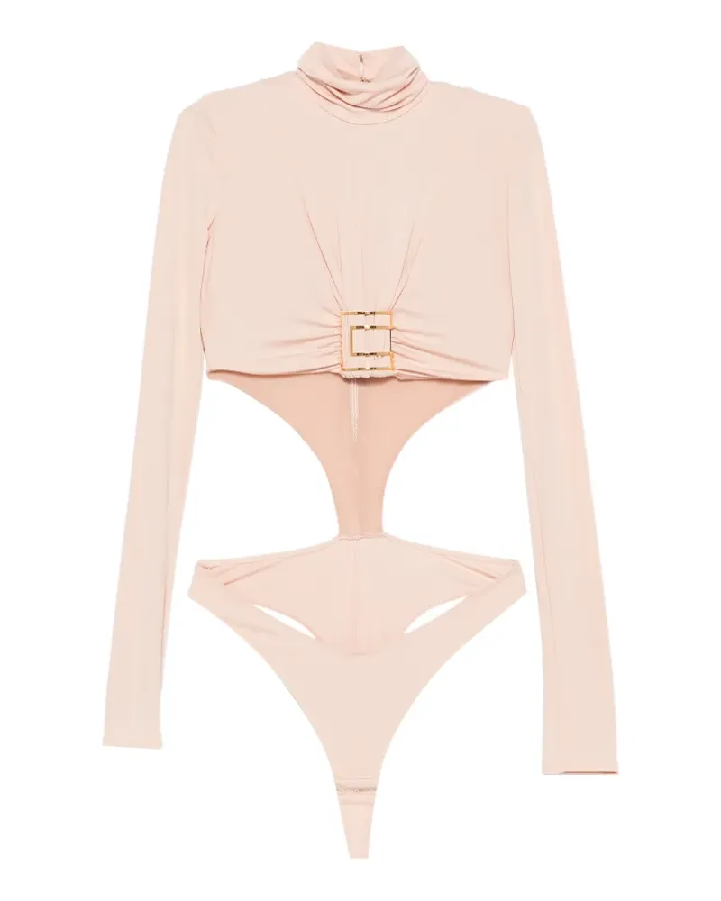 Elisabetta Franchi Body mit Logo-Schild - Rosa Rosa