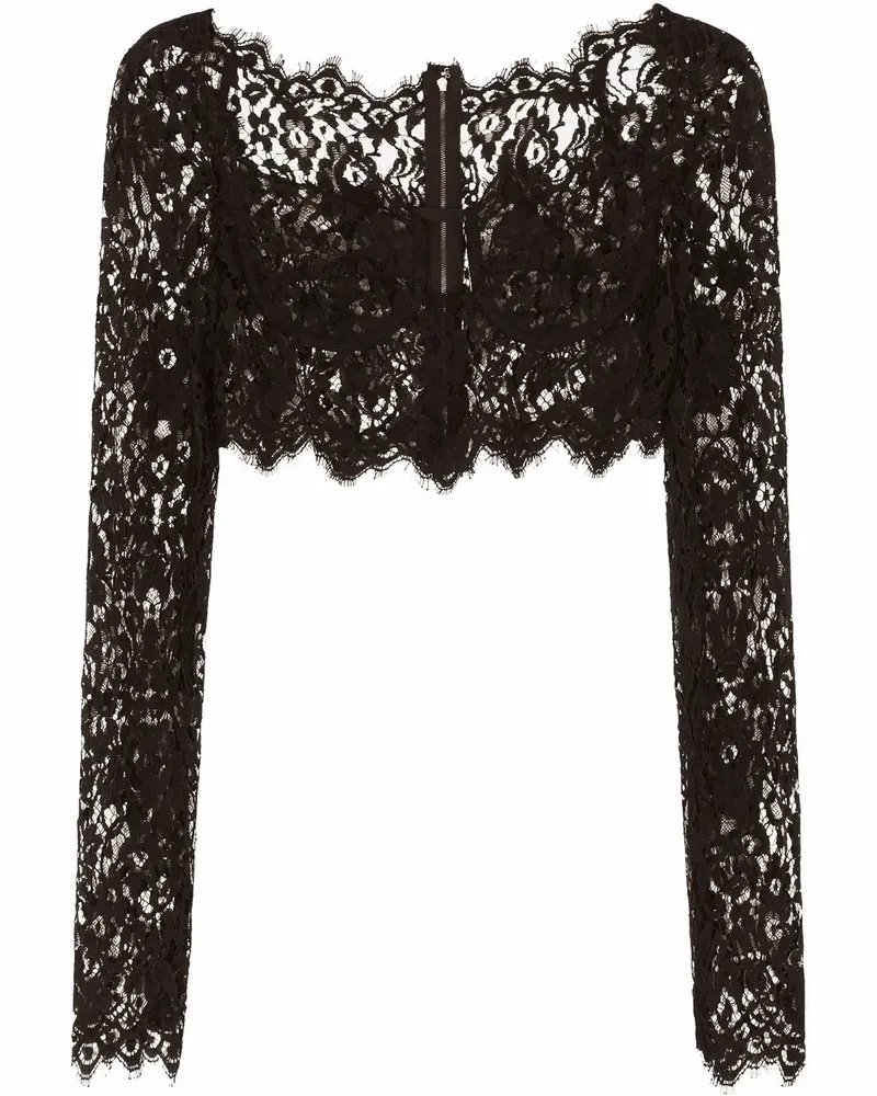 Dolce & Gabbana Korsett-Top mit Spitzendetail - Schwarz Schwarz